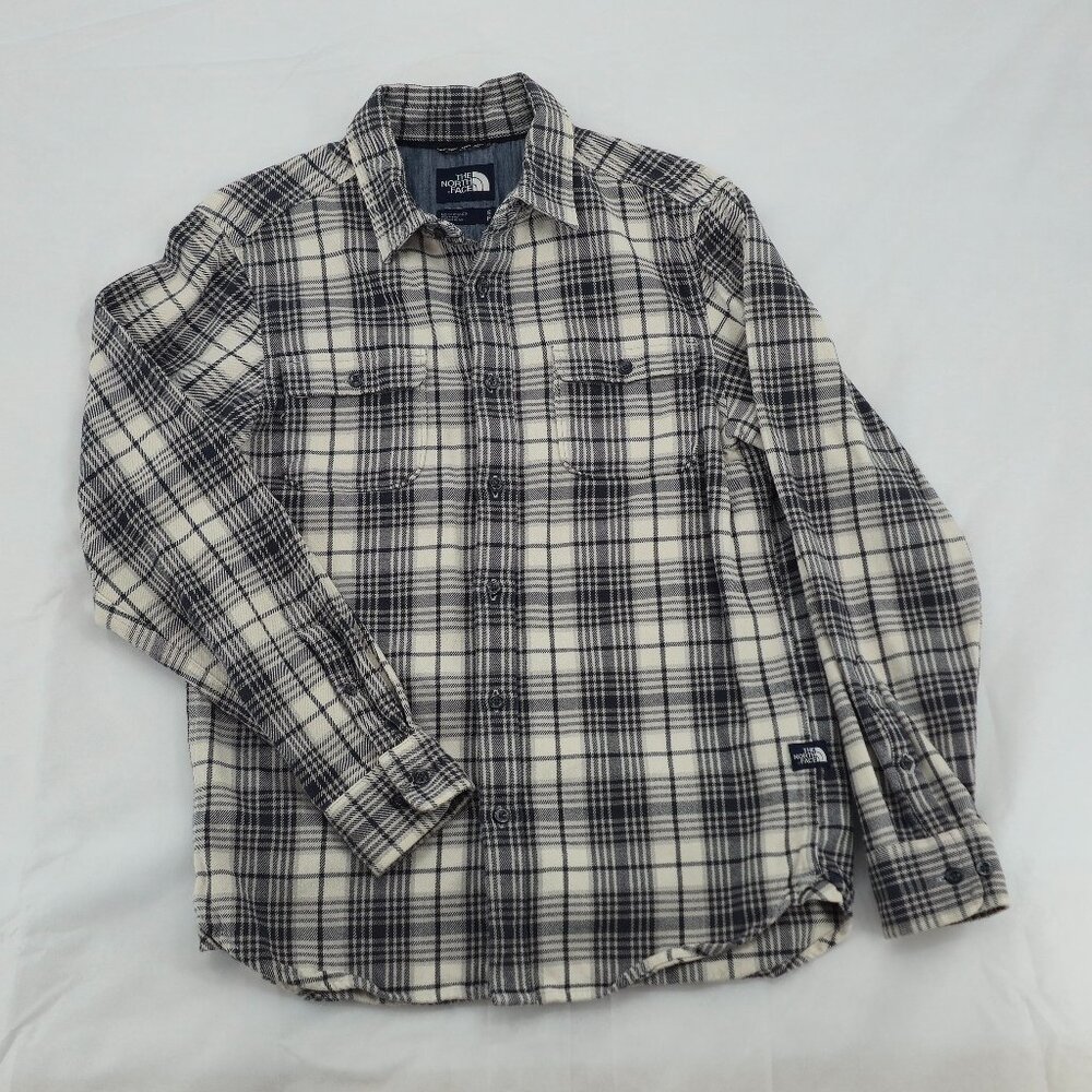 The North Face Flannel Shirt Checkered Flannel Gorpcore Style Black/White